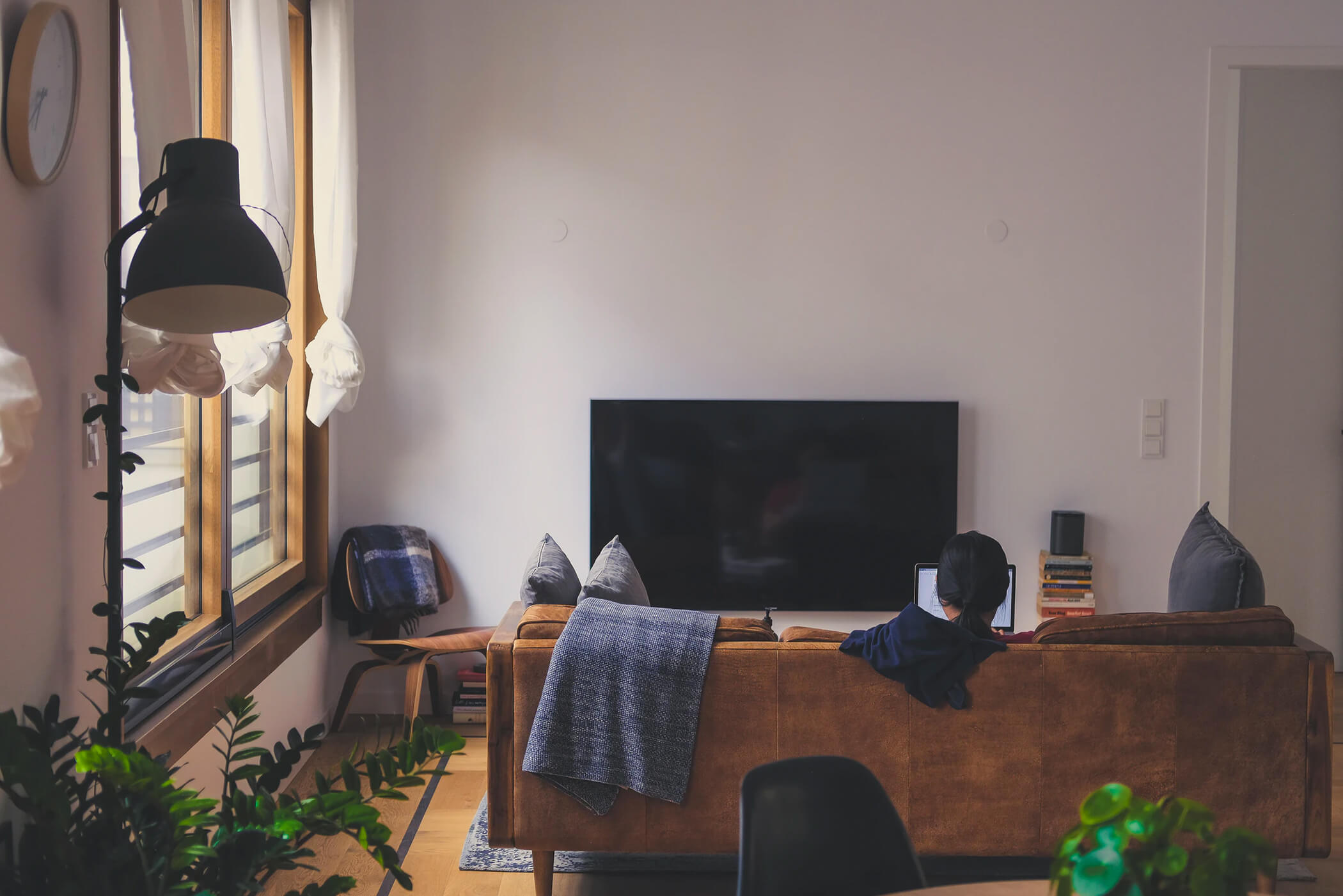 living room and tv