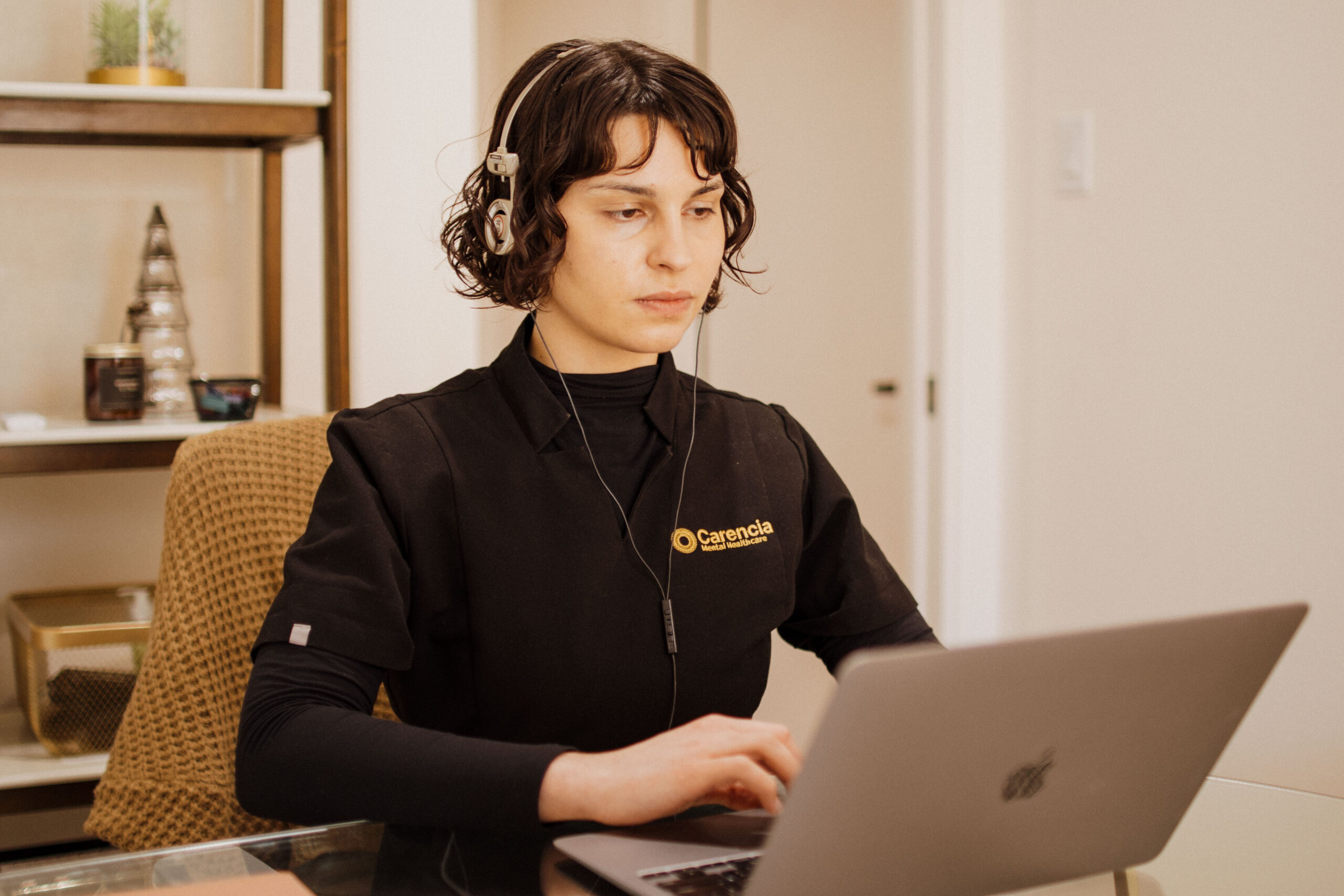 employee working on computer